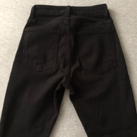 American Apparel Black Straight Leg Jean s25 - Picture 4 of 5